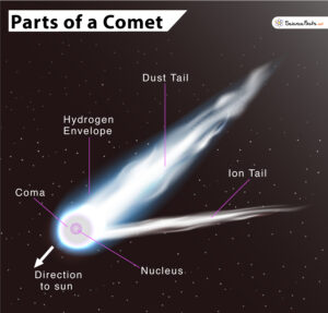 Parts of a Comet: Name; Composition; & Labelled Diagram